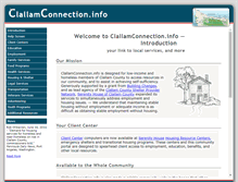 Tablet Screenshot of clallamconnection.info
